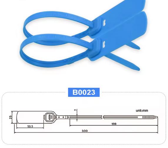 1000pcs * 30cm Plastic Security Tags Pull Ties Secure Anti-Tamper Seals with serial number and code